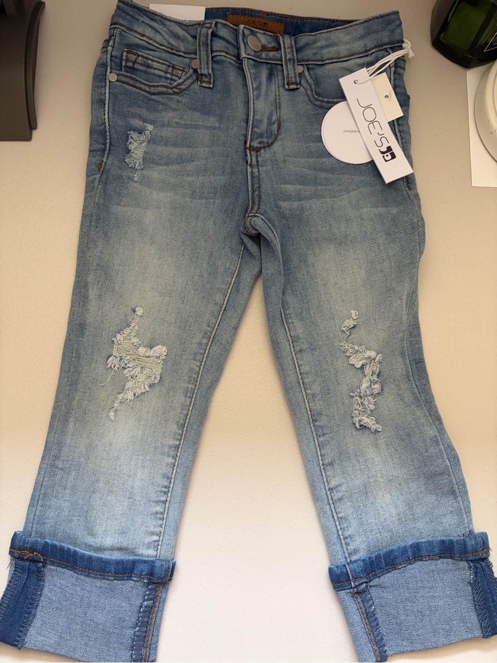 NWT Joe’s Jeans The Jane Mid Rise Skinny Roll Crop Girls Size 5 Stretch Denim
